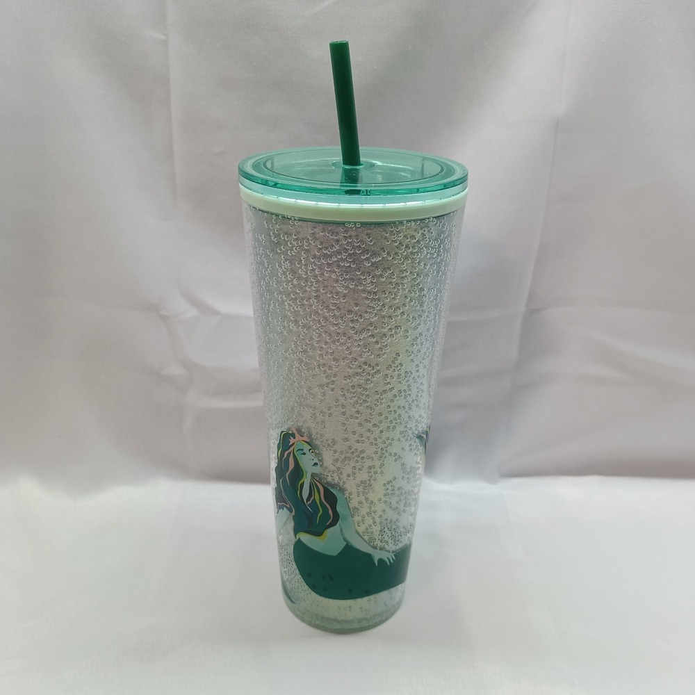 Starbucks 2024 Anniversary Mermaid Mint Green Bubbleseed Siren 24oz Tumbler
